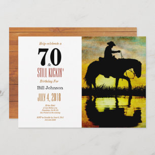 70 and Still Kickin' Birthday Party Invitation