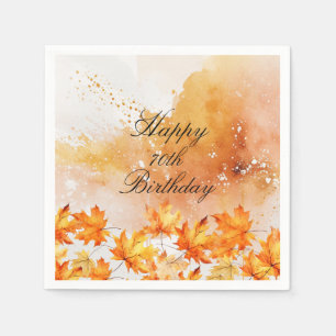 70  Autumn Birthday  Napkin