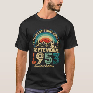 70 Awesome Since September 1953 70Th T-Shirt