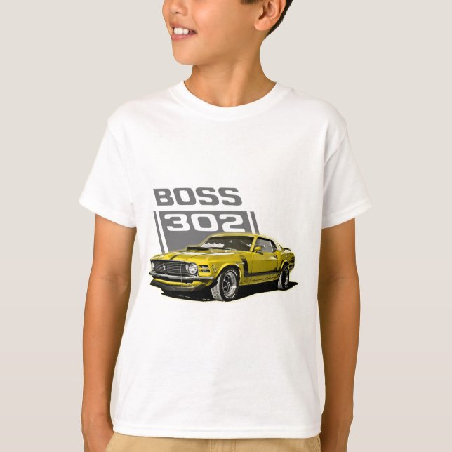 70 Boss 302 Yellow T-Shirt (Front)