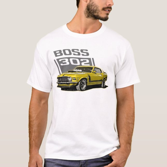 70 Boss 302 Yellow T-Shirt (Front)