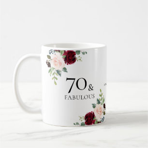 70 & Fabulous 70th Birthday Party Gift Coffee Mug
