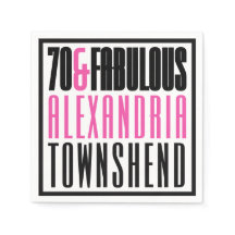 70 & Fabulous Bold Chic Typography 70th Birthday