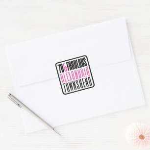 70 & Fabulous Bold Chic Typography 70th Birthday Square Sticker