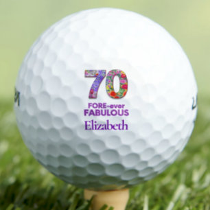 70 FORE-ever Fabulous 70th Birthday Colourful Golf Balls