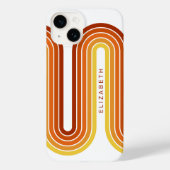 70 Inspired Line Art Sunset Red Orange Yellow Arch Case-Mate iPhone Case (Back)