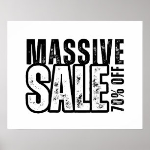 70% Off Sale Sign, Retail Store Signage, Business Poster