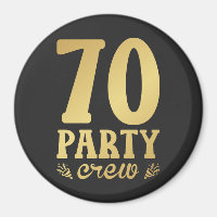 70 Party Crew 70th Birthday Circle