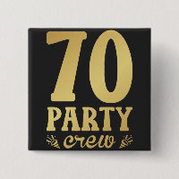70 Party Crew 70th Birthday Square