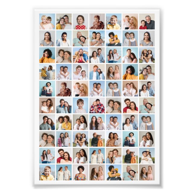 70 Photo Collage Editable Colour Photo Enlargement (Front)