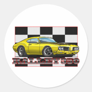 70_Rallye_350 Classic Round Sticker