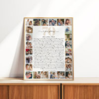 70 Reasons We Love You Photo Collage Keepsake Gift