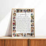 70 Reasons We Love You Photo Collage Keepsake Gift Poster<br><div class="desc">70 Reasons We Love You Photo Collage Poster | Customizable Photo Collage Celebrate a loved one with this heartfelt 70 Reasons We Love You poster—perfect for milestone birthdays, anniversaries, or just to show how much they’re cherished. This elegant and fully customizable design lets you personalize each of the 70 reasons...</div>