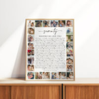 70 Reasons We Love You Photo Collage Keepsake Gift