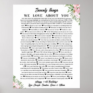 70 reasons why we love poster