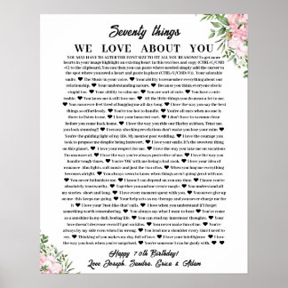 70 reasons why we love poster