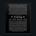 70 reasons why we love you birthday gift for him acrylic print<br><div class="desc">This is a DO IT YOURSELF XX Reasons why we love you. roses reasons we love you,  editable 50 Reasons,  60th birthday,  editable,  80th birthday,  memories,  love you,  mum,  retire You can edit the main body text. Designed by The Arty Apples Limited</div>
