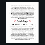 70 reasons why we love you birthday gift for him poster<br><div class="desc">This is a DO IT YOURSELF XX Reasons why we love you. roses reasons we love you,  editable 50 Reasons,  60th birthday,  editable,  80th birthday,  memories,  love you,  mom,  retire You can edit the main body text. Designed by The Arty Apples Limited</div>