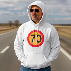 70 Speed Limit Road Traffic Sign Hoodie