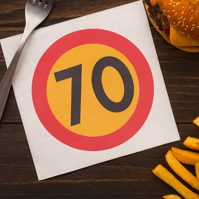 70 Speed Limit Road Traffic Sign Napkin (Creator Uploaded)