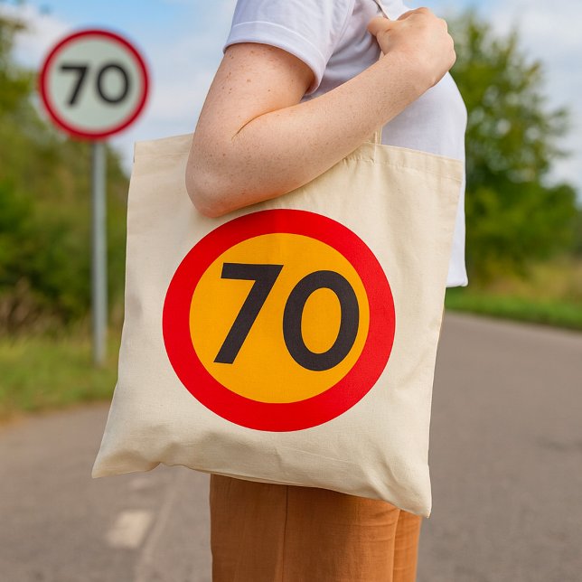 70 Speed Limit Road Traffic Sign Tote Bag (Creator Uploaded)