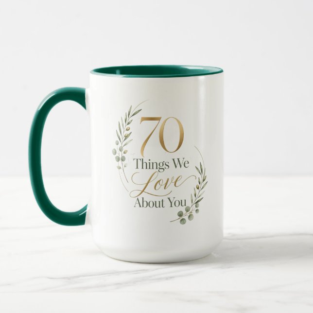 70 Things We Love About Mum Mug (Left)