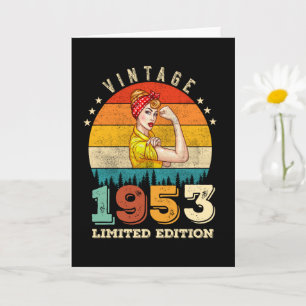 70 Year Old 1953 Vintage Women 70th Birthday Gift Card