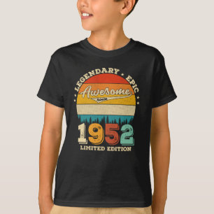 70 Year Old Awesome Since 1952 70th Birthday Gift T-Shirt