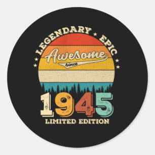 70 Year Old Bday 1955 Awesome 70th Birthday Gift Classic Round Sticker