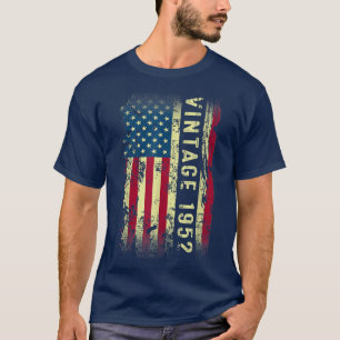 70 Year Old Gifts Vintage 1952 American Flag 70th T-Shirt