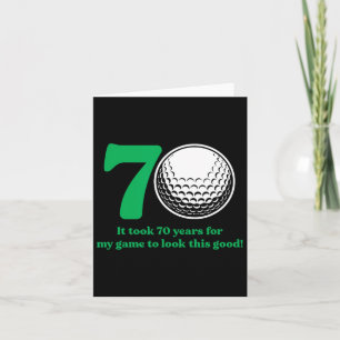 70 Year Old Golfer Golfing Golf 70th Birthday Card