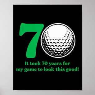 70 Year Old Golfer_ Golfing Golf 70th Birthday Poster