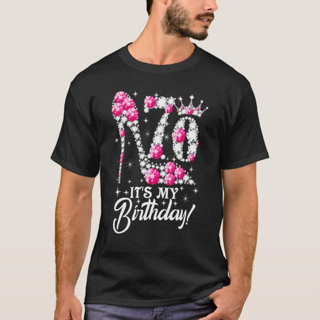 70 Year Old It's My 70th Birthday  Pink Diamond Sh T-Shirt (Front)