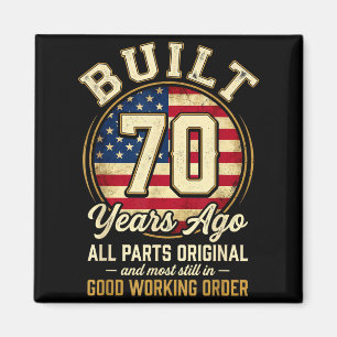 70 Year Old Man Patriotic Usa Flag Dad 70th Birthd Magnet