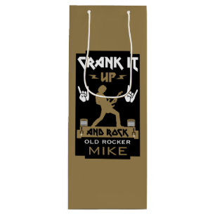 70 Year Old Rockers Birthday Wine Gift Bag