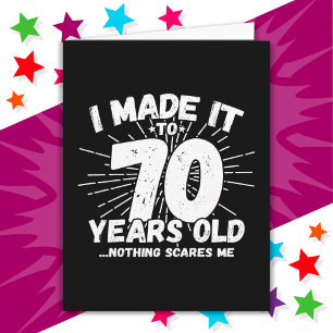 70 Year Old Sarcastic Meme Funny 70th Birthday Card