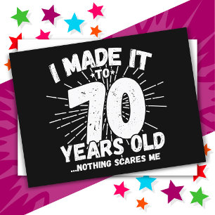 70 Year Old Sarcastic Meme Funny 70th Birthday Postcard