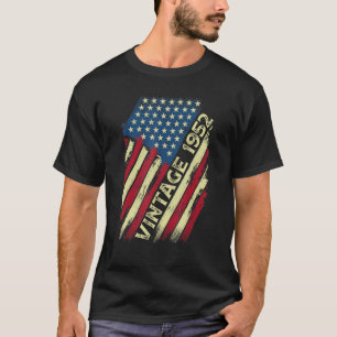 70 Year Old Vintage 1952 American Flag 70th Birthd T-Shirt