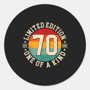 70 year old vintage 1956 limited edition 70th classic round sticker