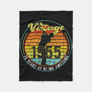 70 Year Old Vintage Golf Golfer 1955 70th Birthday Fleece Blanket