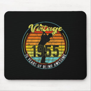 70 Year Old Vintage Golf Golfer 1955 70th Birthday Mouse Pad