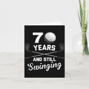 70 Years And Swinging 70th Birthday Funny Golf Card