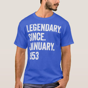 70 Years Legendary Since January 1953 70th Birthda T-Shirt