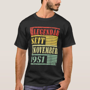 70 Years Legendary Since November 1951 70Th Birthd T-Shirt