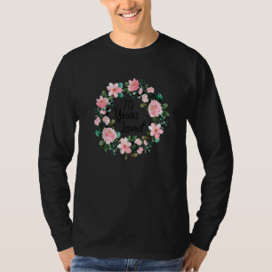 70 Years Loved Men Women 7years Old Floral 70th Bi T-Shirt