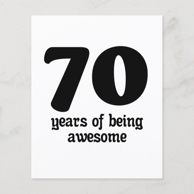 70 years of being awesome flyer (Front)