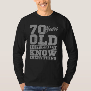 70 YEARS OLD 70 Birthday Gift Dad Knows Everything T-Shirt