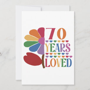70 years old - 70 Years Loved  Invitation