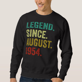 70 Years Old Awesome Since August 1954 70th Birthd Sweatshirt