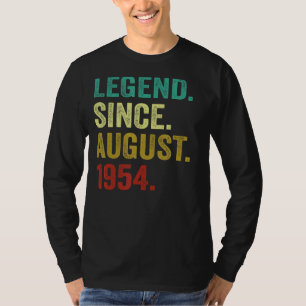 70 Years Old Awesome Since August 1954 70th Birthd T-Shirt